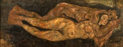 Man and Woman II (Lovers III), (Egon Schiele, 1918)