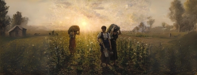 Intevención IA de &quot;Fin de la jornada&quot; de Jules Breton