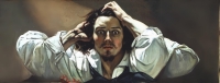 Reinterpretación digital de &quot;Hombre desesperado&quot; de Gustave Courbet (1843-1845)