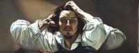 Reinterpretaci&oacute;n digital de "Hombre desesperado" de Gustave Courbet (1843-1845)