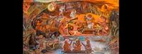 Mural ‘Xibalbá, el inframundo maya’, de Rina Lazo.