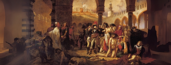 IA+ "Napoleon in the Plague House at Jaffa" de Antoine-Jean Gros